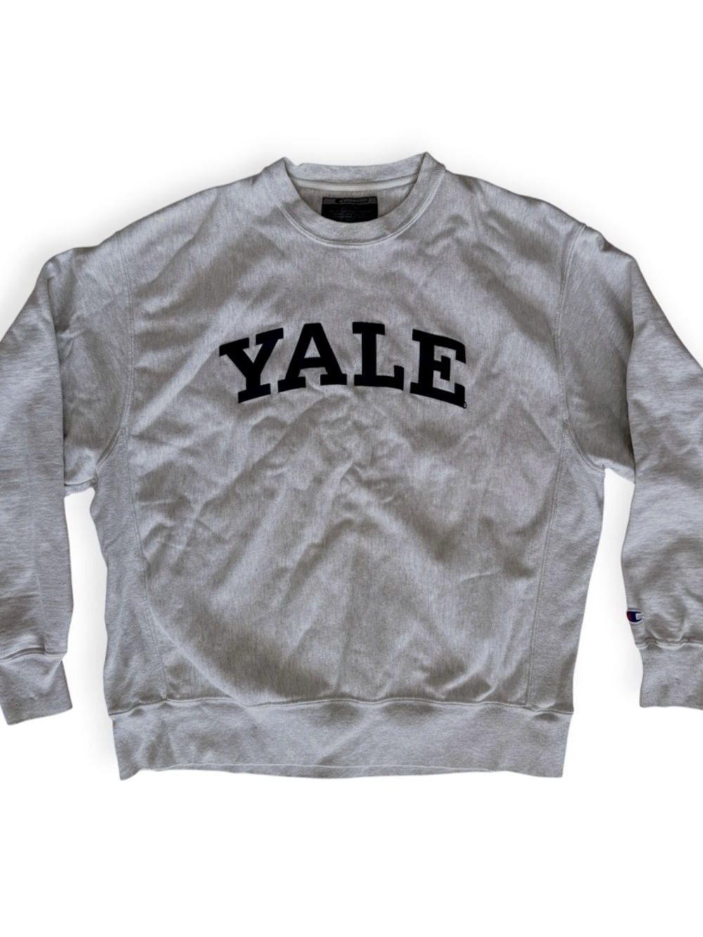 Vintage YALE 90s Crewneck Sweatshirt Gray L Champion Reverse Weave University